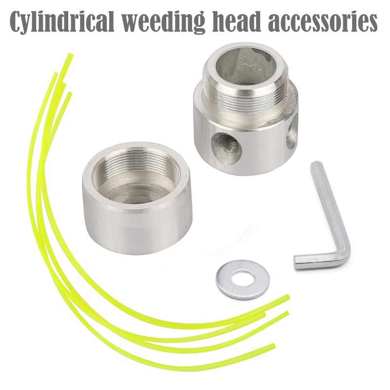 Grastrimmerkop van aluminium met 4 draden, bosmaaierkop, accessoires voor grasmaaiers, snijdraadkop voor vervanging van de strimmer