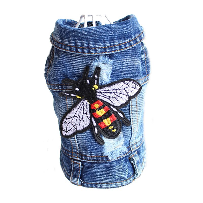 XS-2XL ropa vaquera para perros, abrigo vaquero para perros, ropa para cachorros, chaqueta vaquera para perros pequeños, chaleco para perros, abrigo, trajes para cachorros, ropa para gatos: XXL / YELLOW