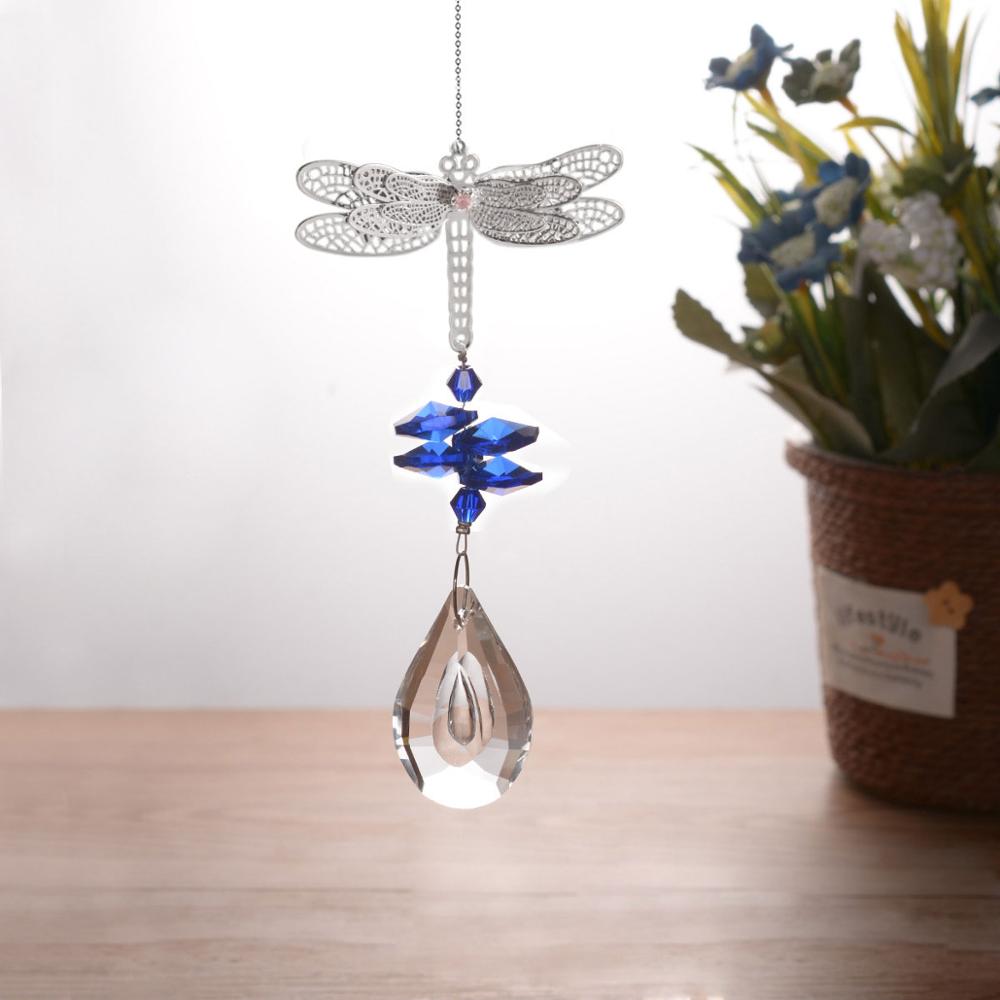 Set 6 Crystal Dragonfly Mentale Suncatcher Regenboog Glazen Kralen Yard Tuin Opknoping Hanger Thuis Bruiloft Xams Decor