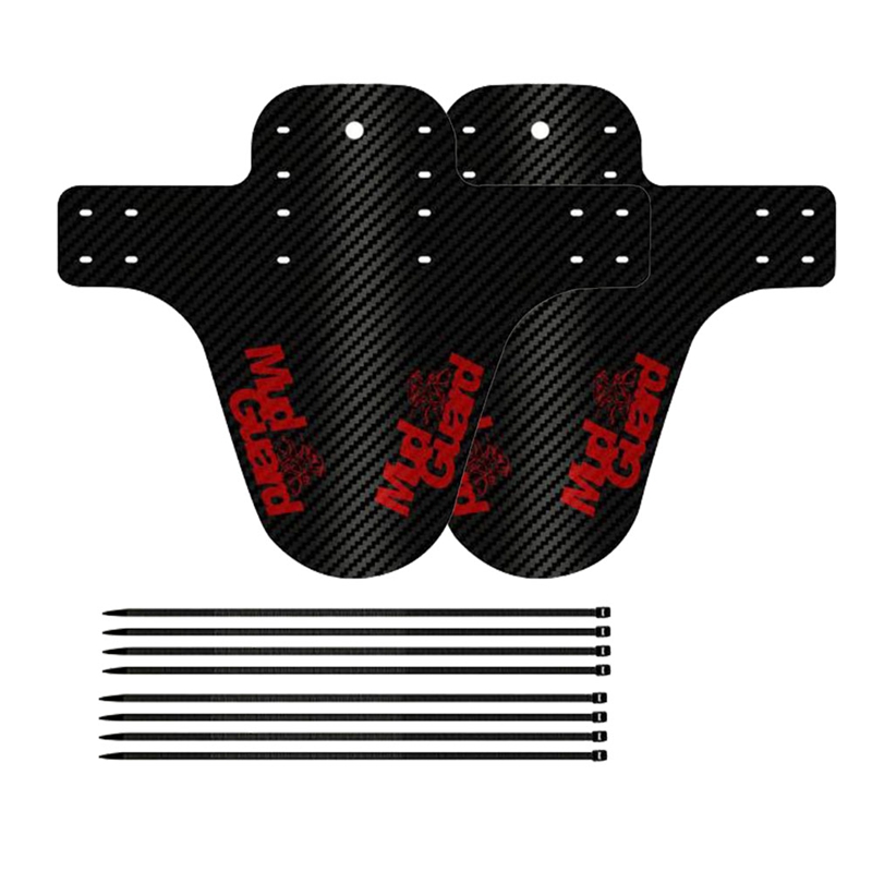 2 Stuks Mountainbike Spatbord, Spatbord, Voor En Achter Fiets Spatbord, Rood: Default Title