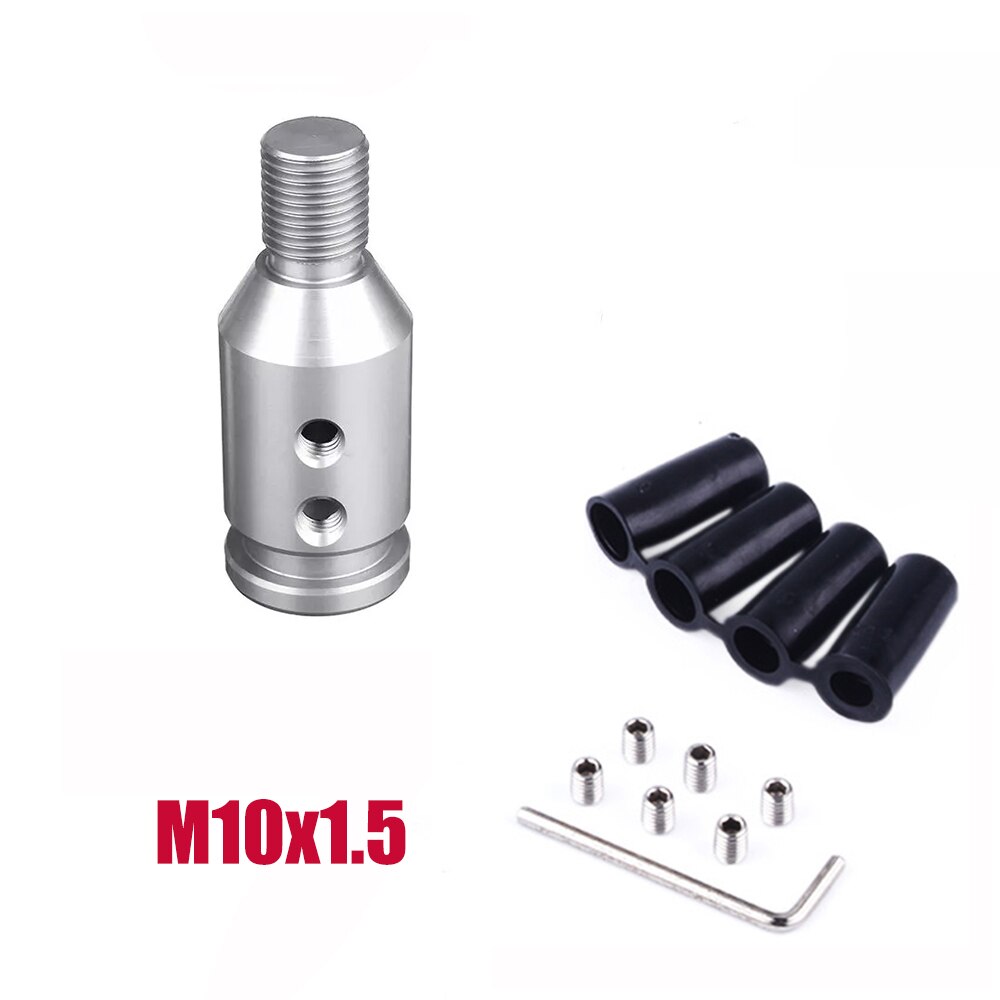 RASTP-JDM Racing Universal Aluminum Shift Knob Adapter Fit for Non Threaded Shifter Auto shifters M12x1.25mm/M10x1.5mm RS-SFN057: silver-M10-1.5