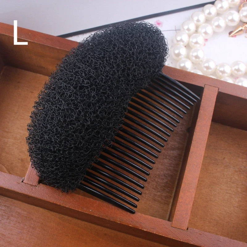 Vrouwen Bun Maker Vlecht Haarvulling DIY Haar Bump Up Spons Prinses Hoofd Foam Pad Insert Bruiloft voor Haar Styling Tool: Bruin