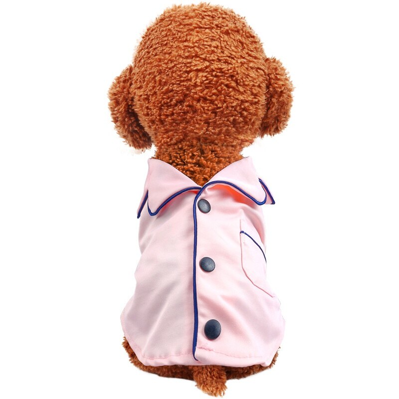 Zachte Zijde Franse Bulldog Teddy Hond Pyjama Voor Honden En Katten Met Knop Lesuire Comfortabele Kleding