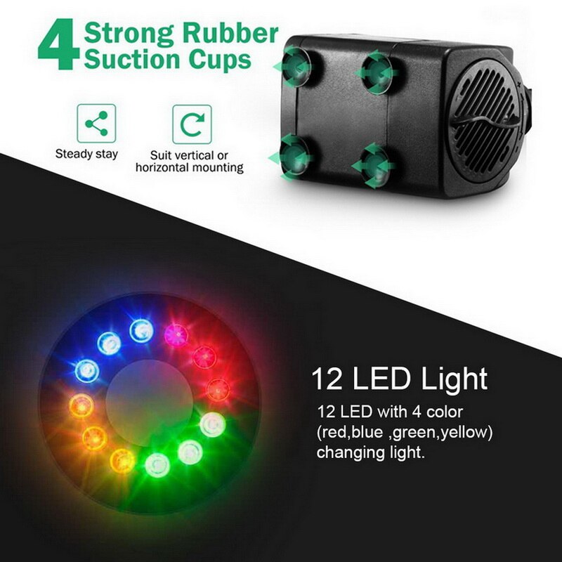 220V 6/8/10/25W Submersible Water Pump With 12 LED Lights 220-240V 800L/H EU/UK Plug For Aquarium Fish Tank Pond Fountain