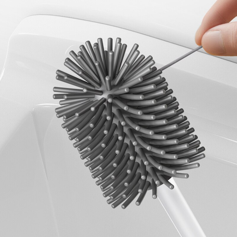GESEW TPR Toilet Brush For Bathroom Drainable Cleaning Brush WC Cleaning Tool Wall-mount Cleaning Tool Bathroom Accessories Set