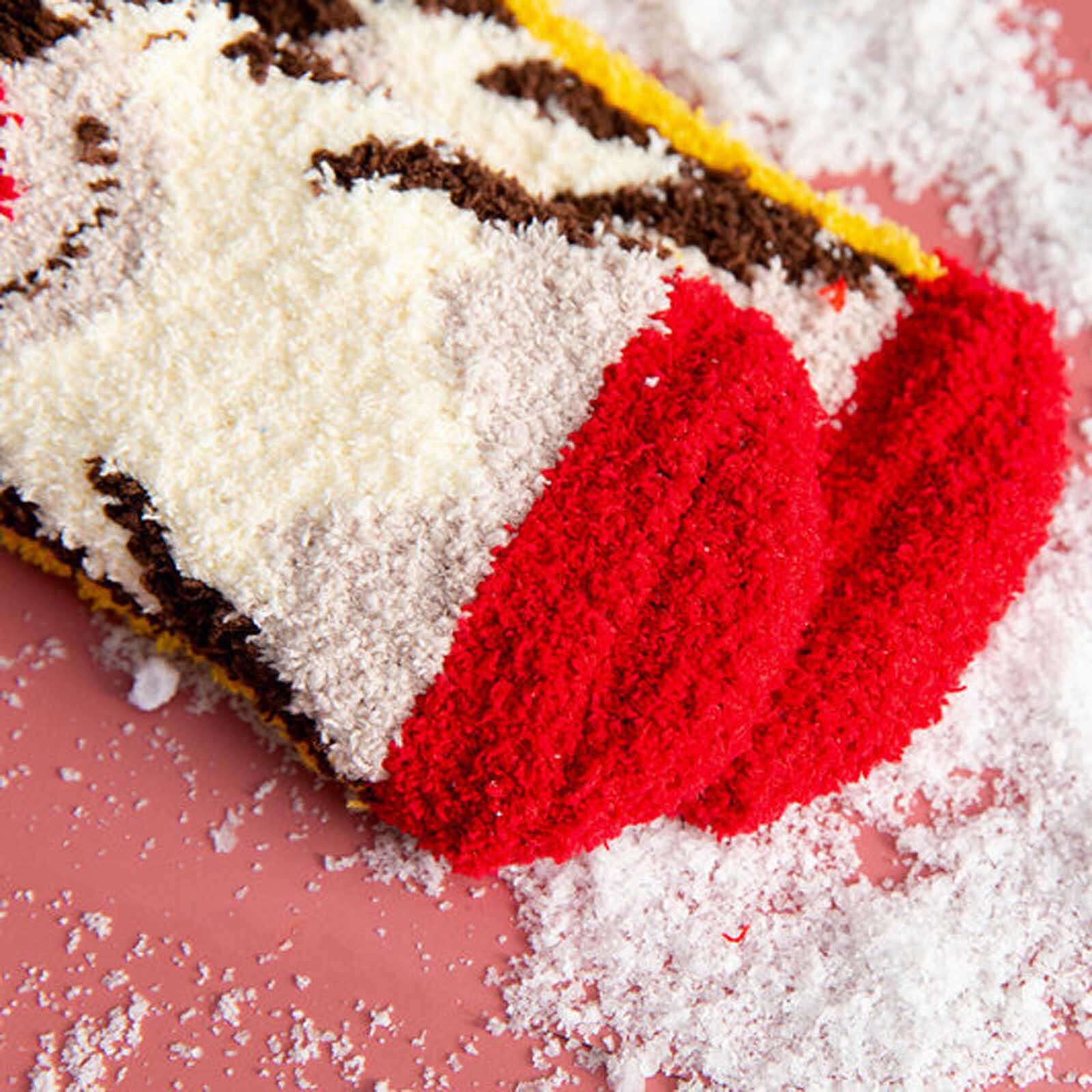 The носки kvinnesokker voksen juletrykk plysj fortykning mellom tude sokker hjemmestrømper носки