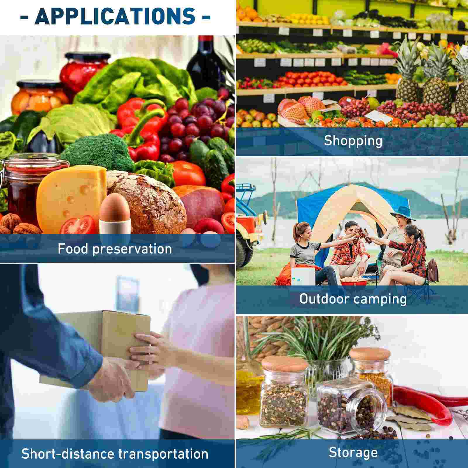 Hemoticon in poi 20 pezzi sacchetti termici per alimenti usa e getta isolamento sacchetti per alimenti sacchetti per la spedizione di alimenti estrarre sacchetti per alimenti