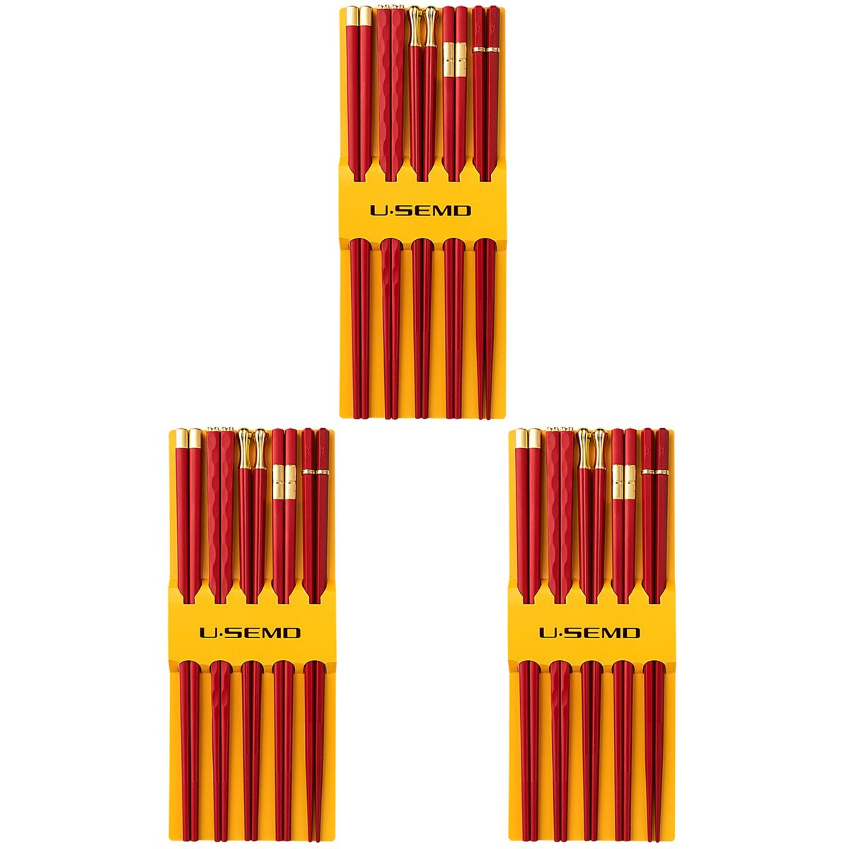 Pairs Red Japanese Style Chopsticks Festive Red Chopsticks Plastic Chopsticks: Default Title