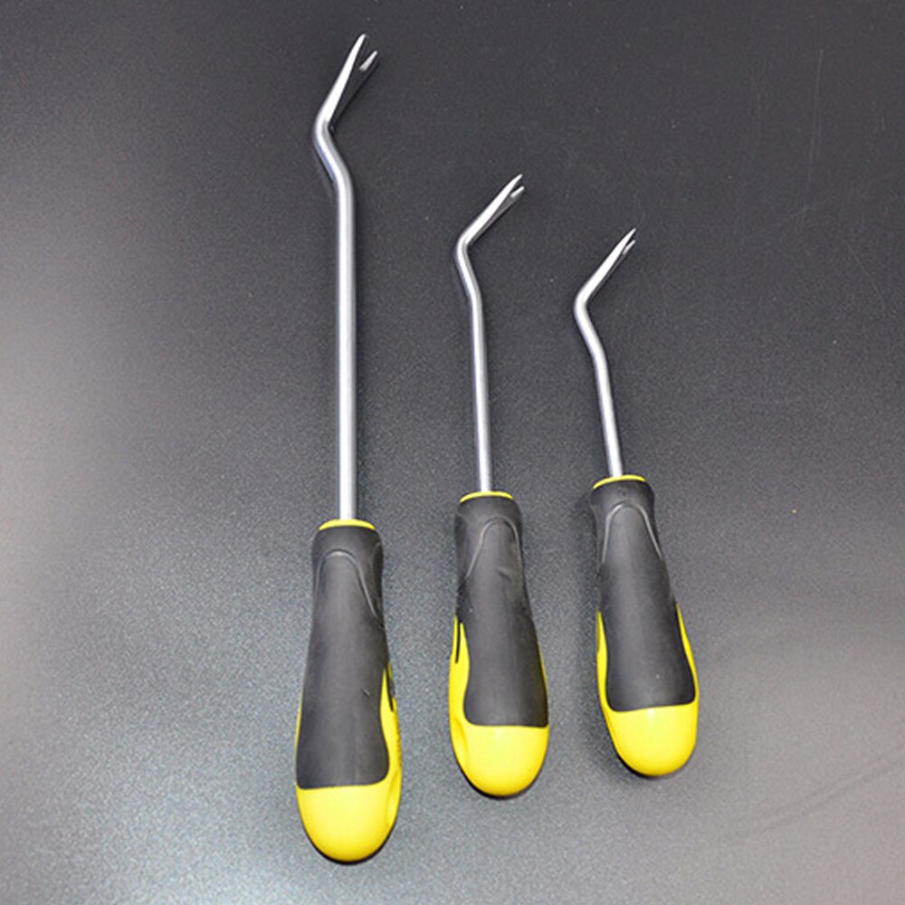 Extracteur de fixation en plastique, Mini pied de biche pour panneau de porte de voiture, retenue de carrosserie Durable, outils de barre de levier, réparation de l&#39;ouvre-garniture de style automobile: 3 Types Set (3 Pcs)