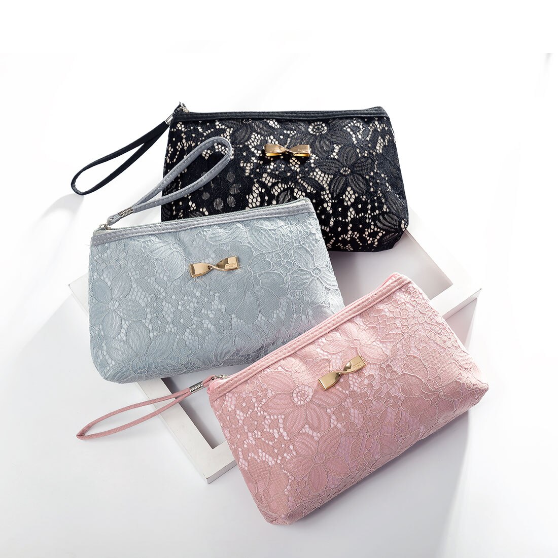 Nette machen-hoch Tasche Kupplung Telefon Tasche Spitze Frauen Kosmetik Tasche Mini Frauen Beutel Dame