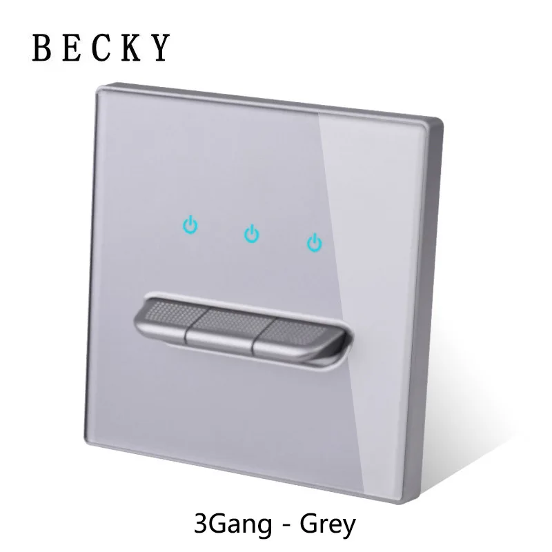 Glass Panel Wall Switch LED European 16a Socket Retro Toggle Light Switch EU UK Standard 2way Socket 1-4gang USB Home Decoration: PURPLE