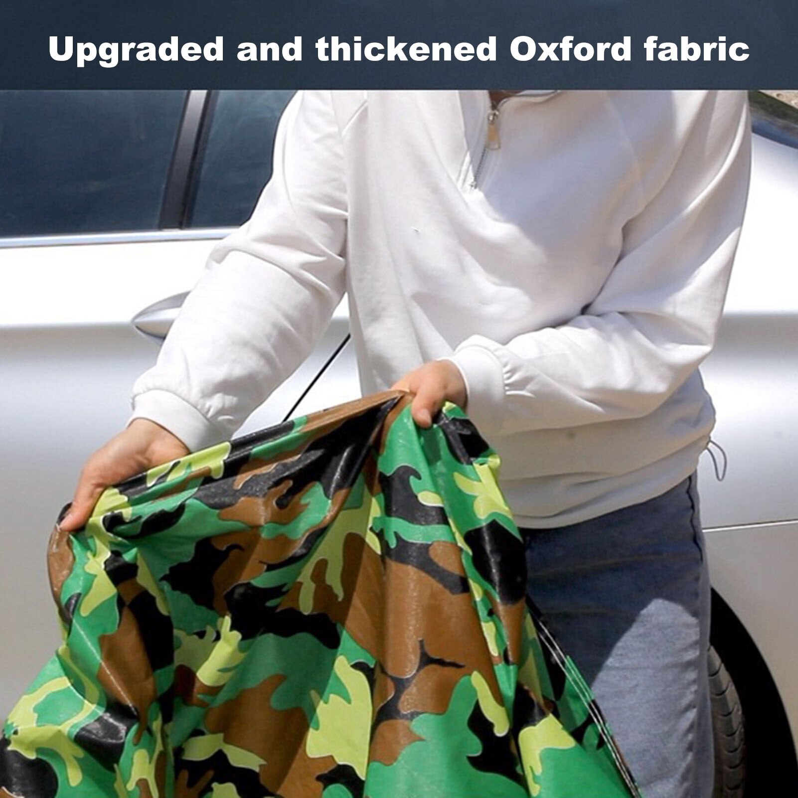Car Cover All-weather Protection Full Covers with Reflective Strip Camouflage Style Auto Cover Sunscreen Protection Waterproof