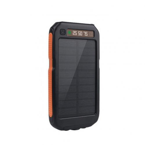 8000Mah Solar Power Bank Dual Usb Powerbank Waterdichte Batterij Externe Draagbare Opladen Met Led Light Power Bank Opladen