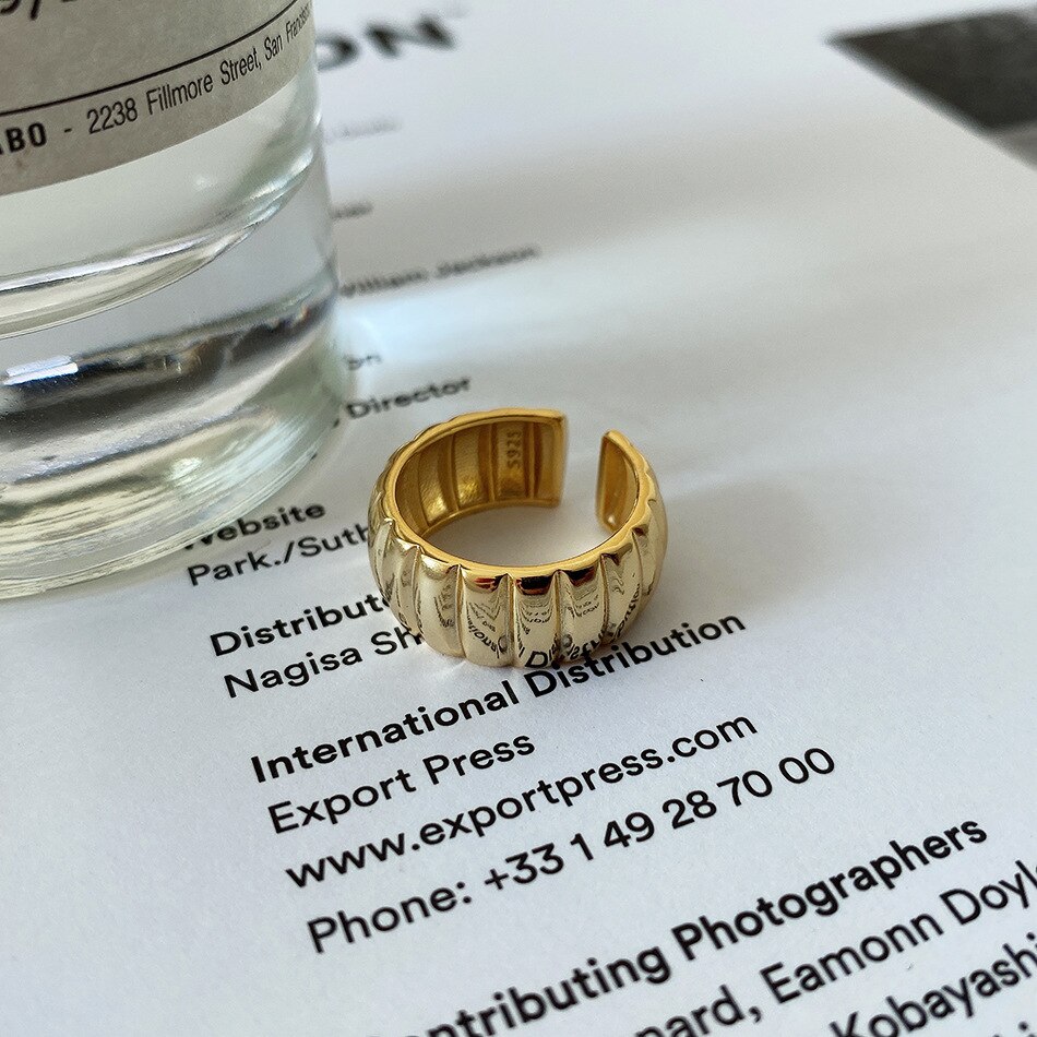 925 Sterling Silver Big Rings for Women Bridal Wedding Vintage Open Finger Rings Christmas