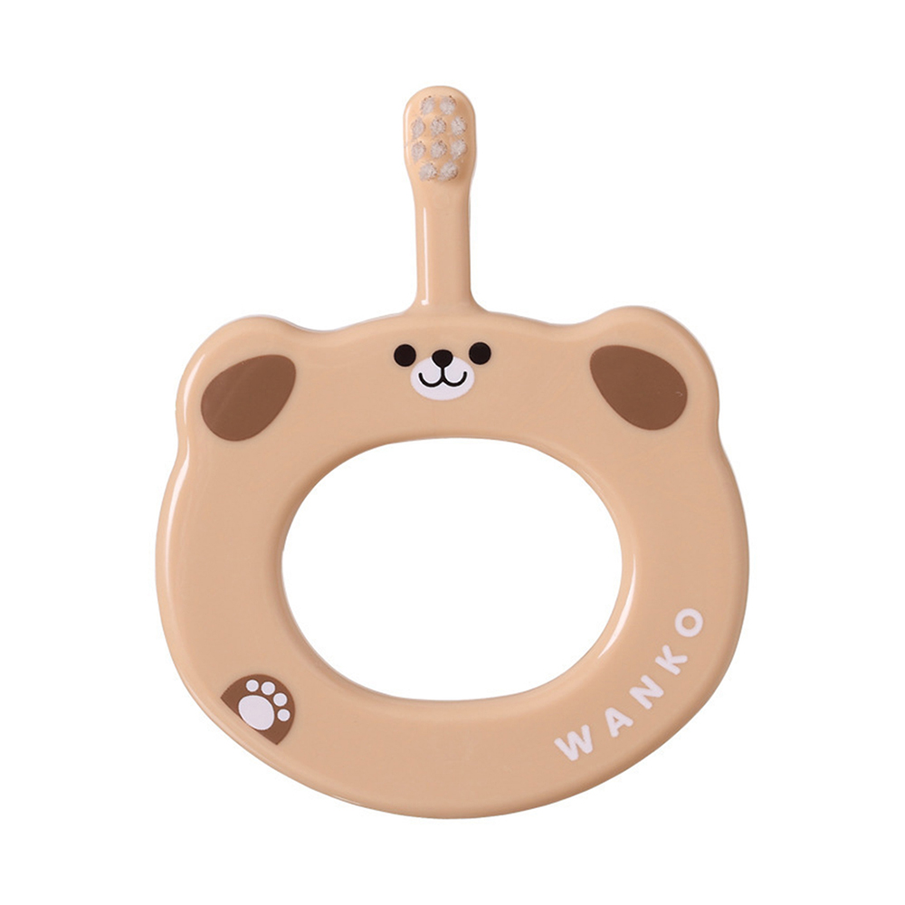 Baby Tandenborstel Kleine Anti-Kaart Keel Zacht Haar Tandenborstel Hand Ring Training Grip Leuke Cartoon Tandenborstels Care Tool: Default Title