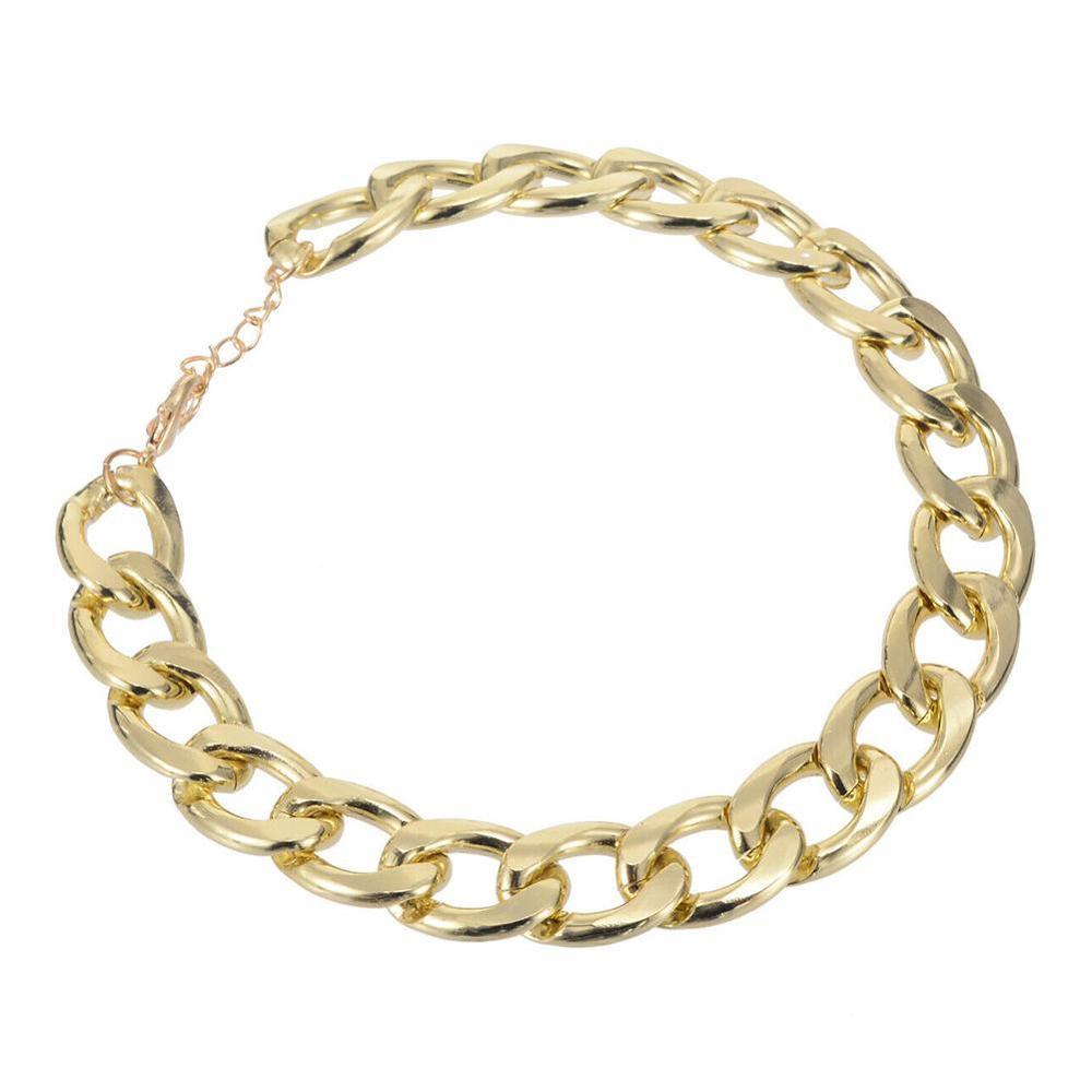chien collier pour animaux de compagnie chaîne épaisse collier en plastique plaqué or chiot collier bijoux accessoires pendentif chaîne en or