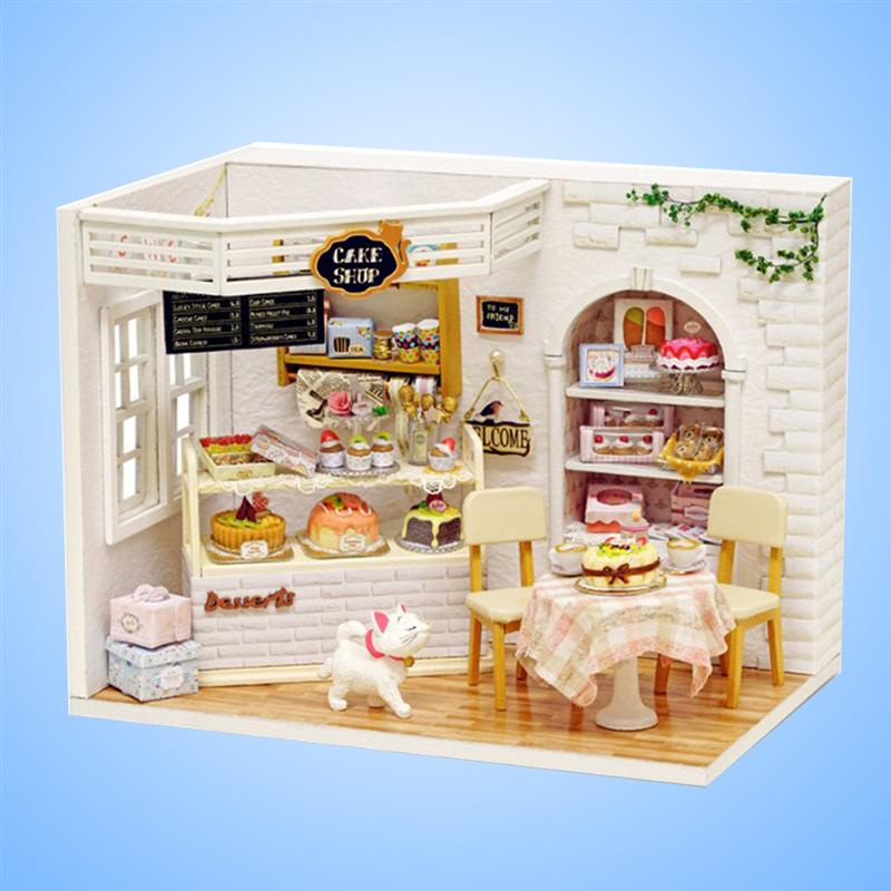 Diy miniature house mini house håndlavet mini house assembly model house model artwork til voksne børn