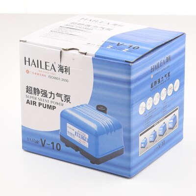 HAILEA V-10 10W atmospheric mute powerful oxygen pump aeration pump fish tank fish pond oxygenation fish aquarium plus oxygen: V-10 10W / UK adapter plug