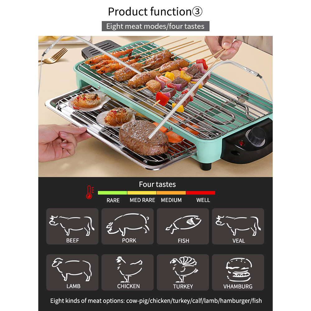 Dual Probes Digital Meat Thermometer Barbecue Cooking Food Oven Thermometer for Grill Barbecue Kitchen Tool