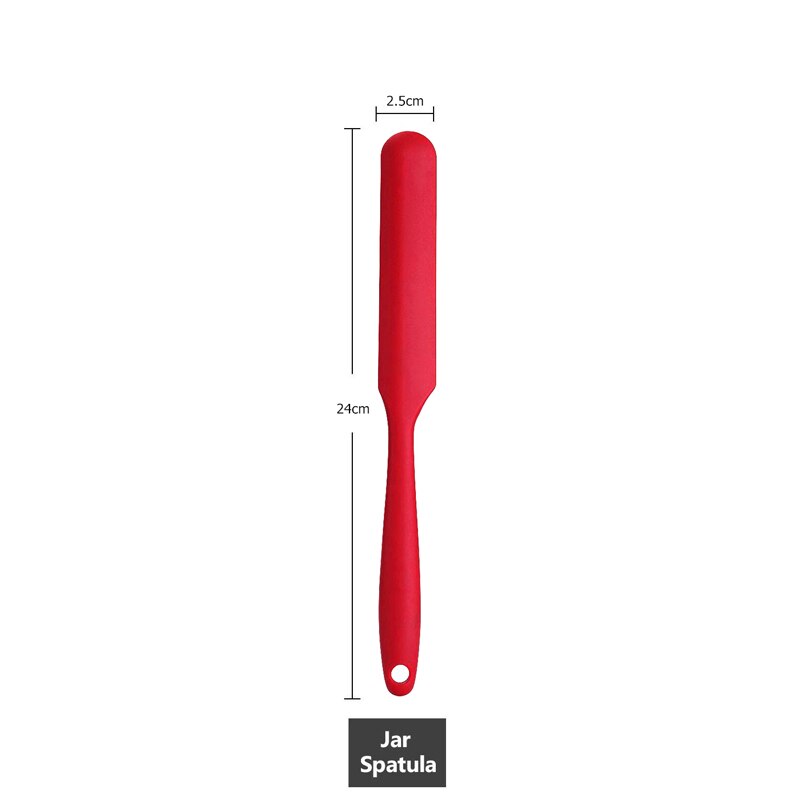 Siliconen 6 Stks/set Spatel Mengen Gebak Schraper Non Stick Boter Spreader Pot Blender Koken Spatel Keuken Bakken Accessoires: Mixing Spatula Red