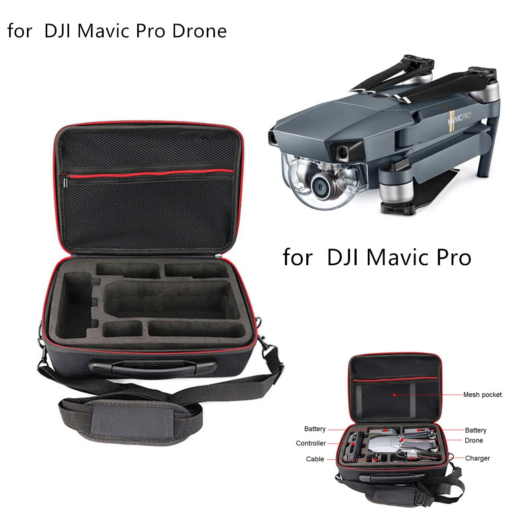 Mavic pro hardshell ombro caso saco à prova dwaterproof água caixa de armazenamento portátil escudo bolsa para dji mavic pro para dji mavic 2 pro/zoom: for DJI MAVIC Pro