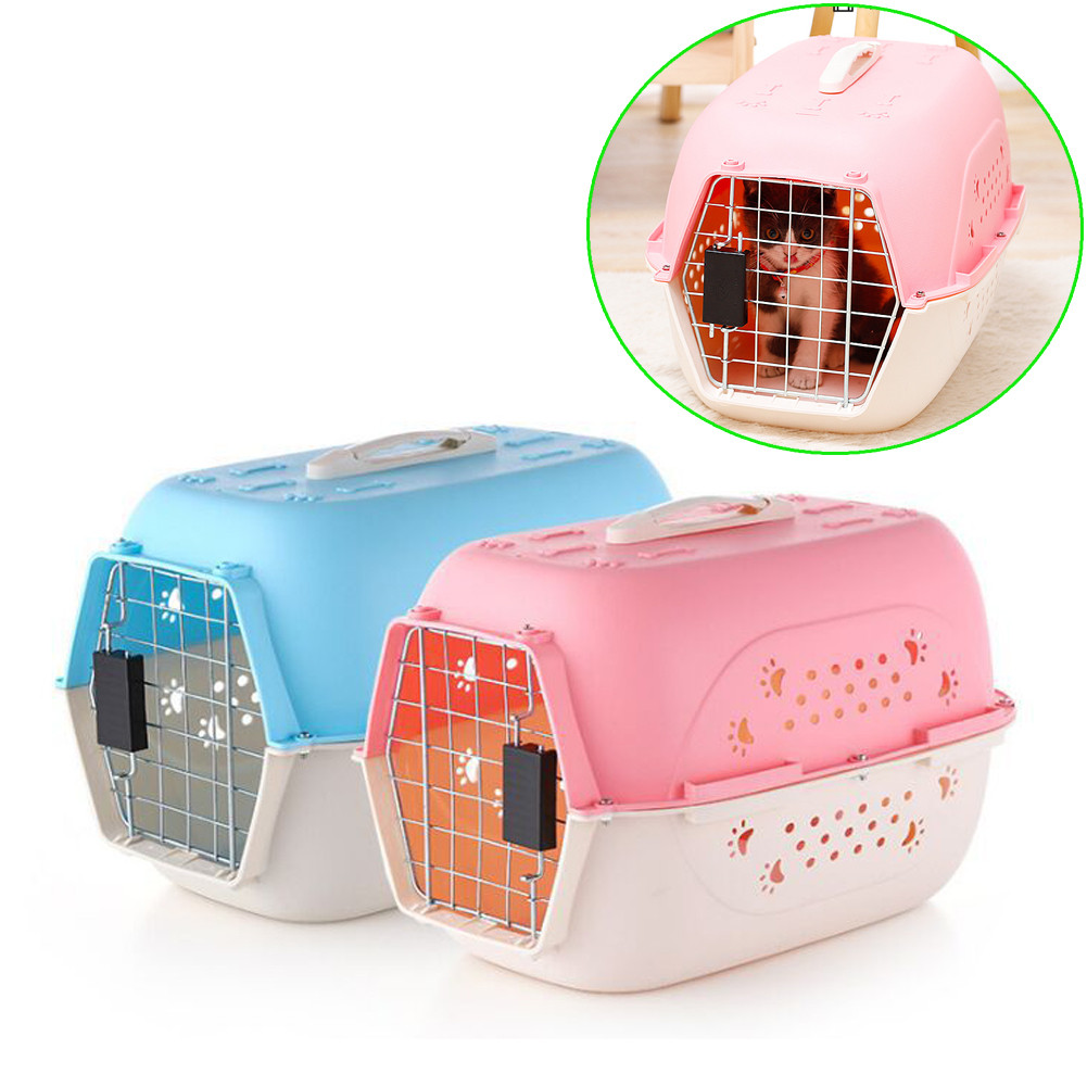 Carrier for Dogs Travel Pet Crate Portable Dog Cage Air transport Box Cage for Cat Breathable Outing Travel Luggage