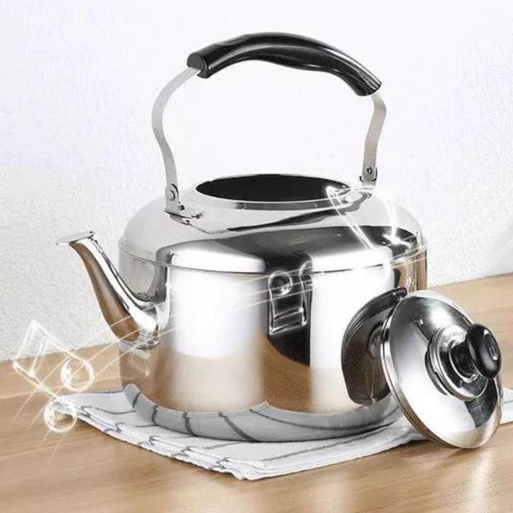 Rvs Automatische Whistling Theeketel Kachel Top Theepot Pot, Dunne Basis, Lichtgewicht, Snelle Kokend, 4/5L