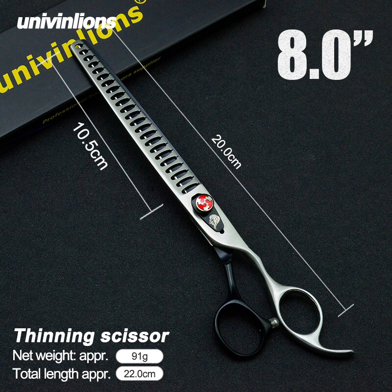 Univinlions-Tijeras para cortar el pelo de perros y gatos, tijeras para cortar el pelo, 8&quot;