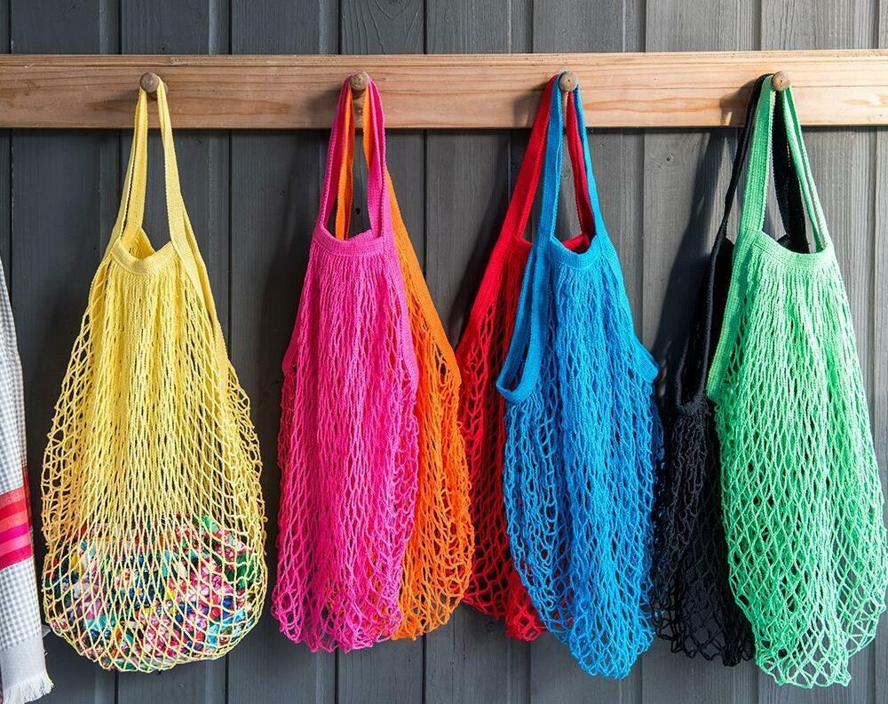 Limit 100 Reusable Fruit Shopping String Grocery Shopper Cotton Tote Mesh Woven Net Bag P