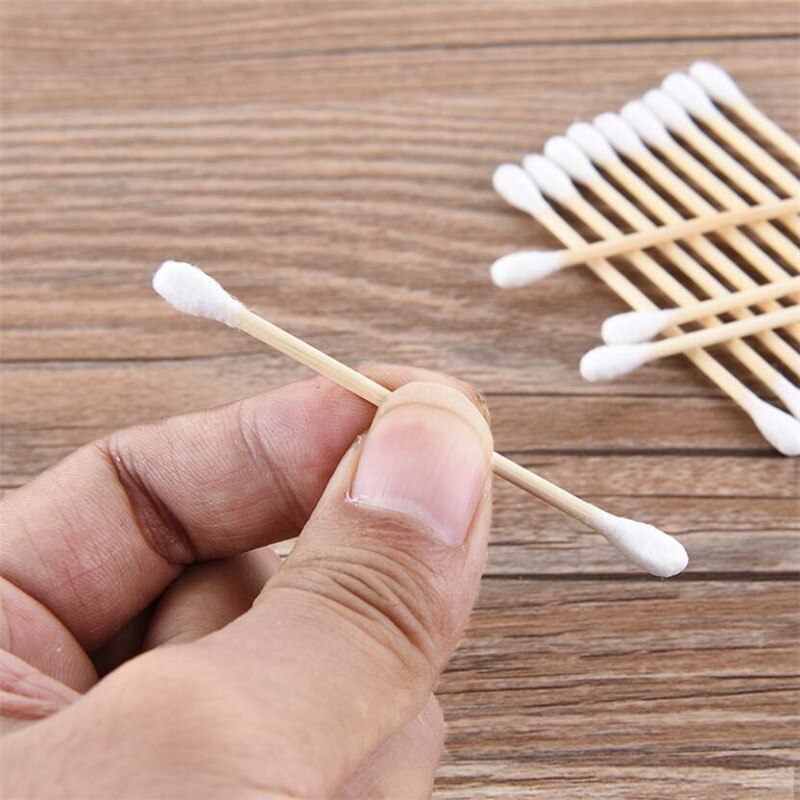 100/500pcs Double Head Cotton Swab Women Makeup Cotton Buds Tip For Wood Sticks Nose Ears Cleaning Health Care Tools