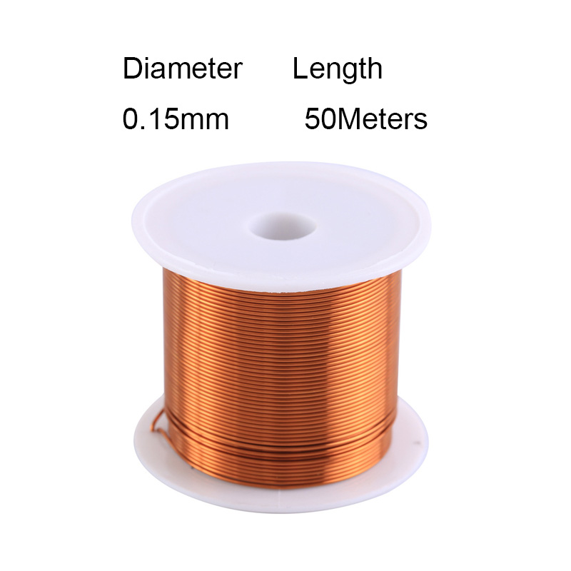 Cable de cobre de 0,06mm, 0,08mm, 0,1mm, 0,15mm, 0,2mm, 0,25mm, 0,3mm-0,65mm, Cable magnético, bobina de alambre de bobinado de cobre esmaltado: Negro