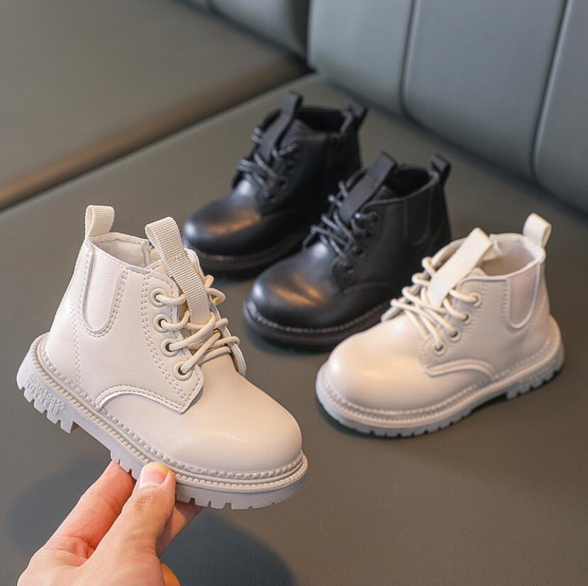 Bottes Martin pour enfant, bébé, fille et garçon,chaussures à fourrure à porter en hiver et en automne, bottine de , matériau , ,