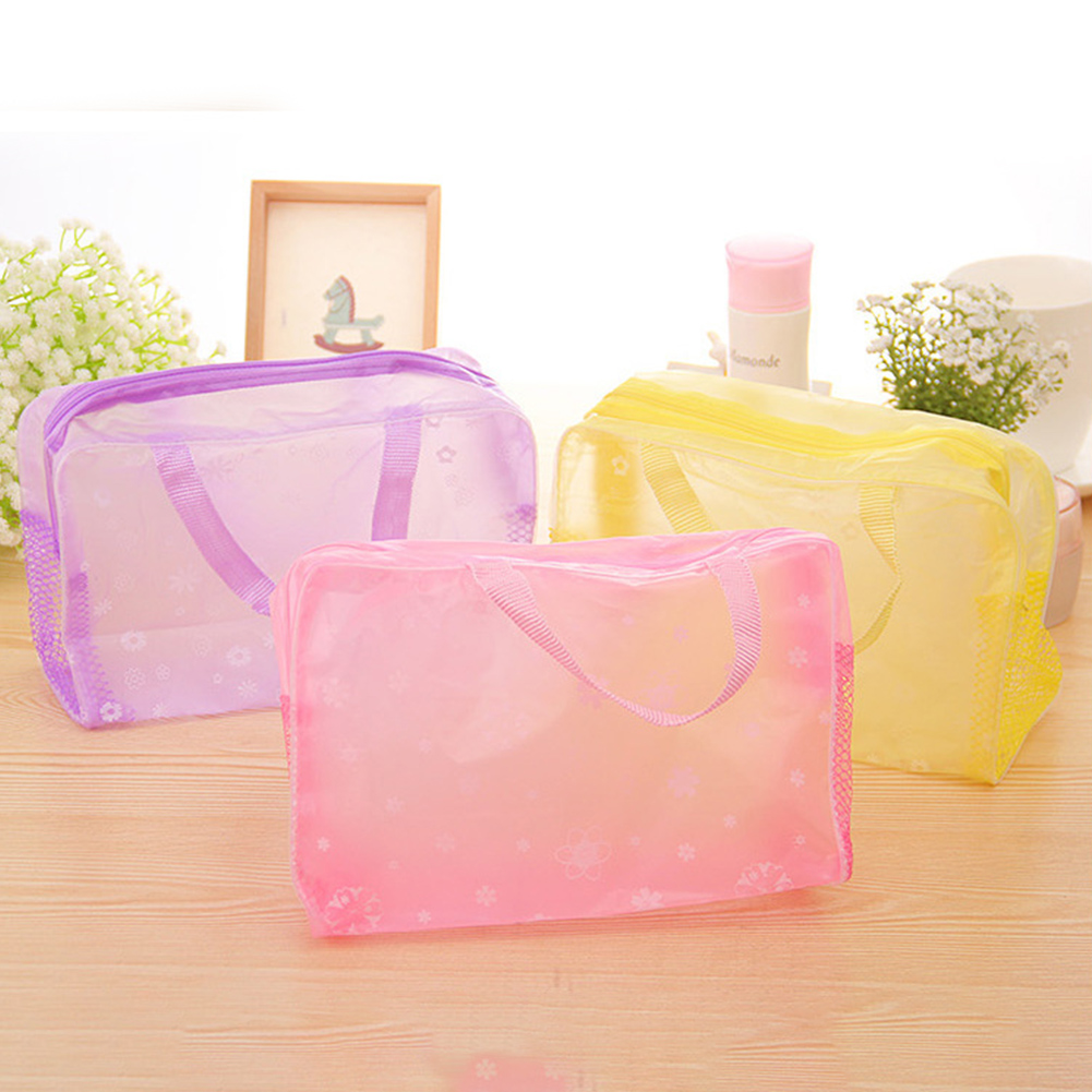 transparent Reise Blumen- Badeanzug Drucken Beutel machen-hoch Lagerung Tasche Kleinigkeiten Organizer Wasserdichte Tasche Reißverschluss Handheld