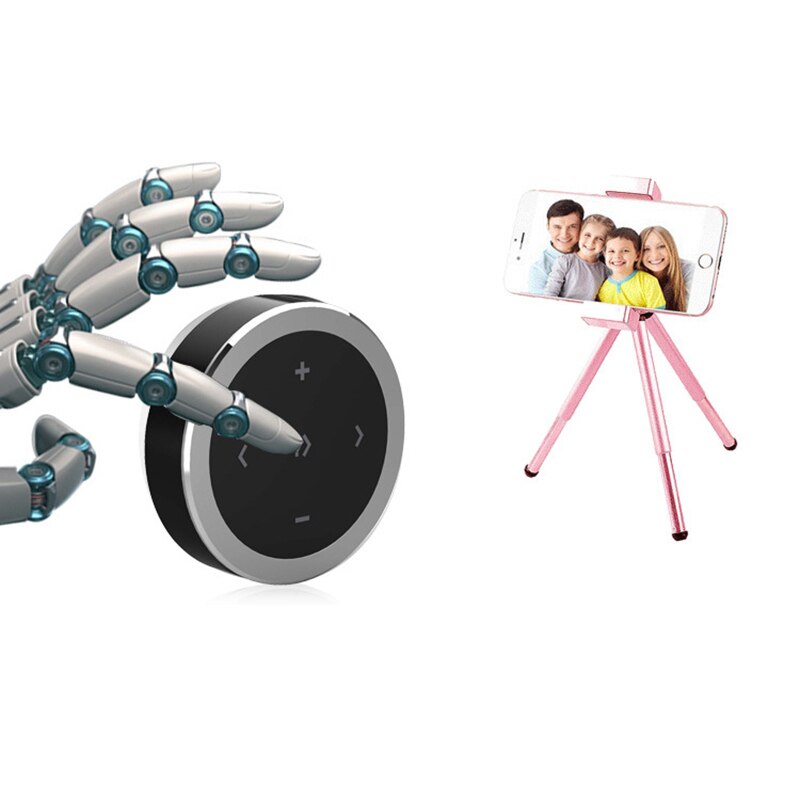 Draadloze Bluetooth Afstandsbediening Auto Stuurwiel Motorcycle Fietsstuur Media Knop Voor Ios Android Telefoon Auto Kit