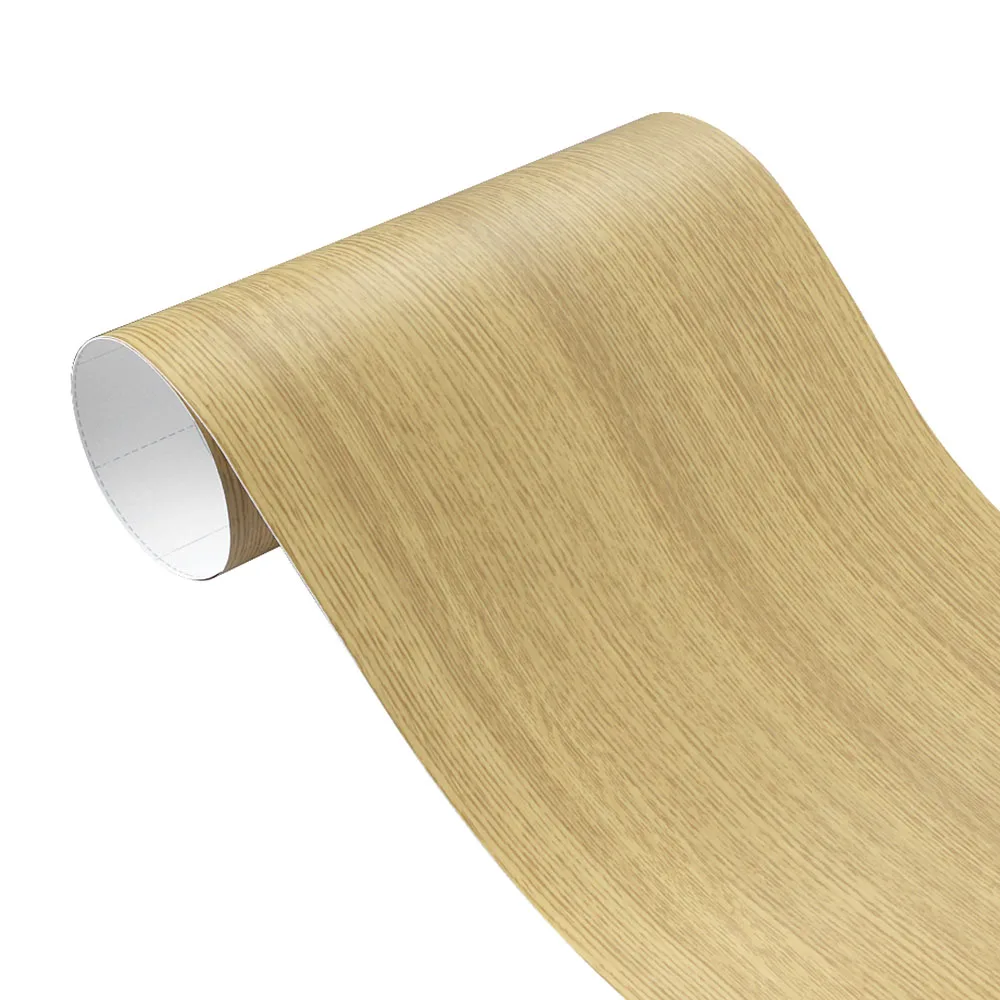 60x500cm Matte Self-adhesive Wood Grain Textured Vinyl Film Car Wrap PVC Waterproof Auto Internal Decoration Car Sticker Styling: Pink