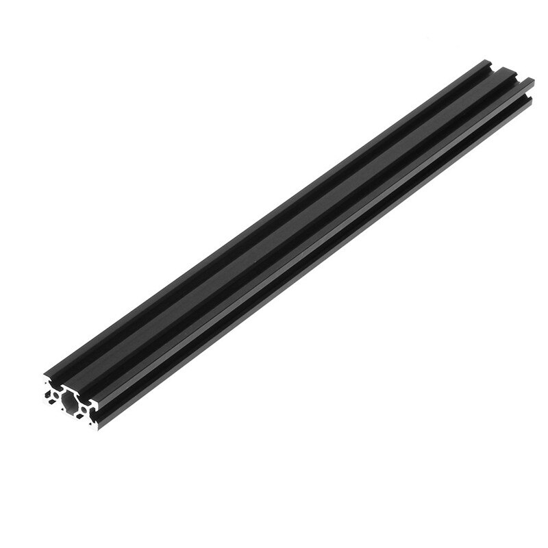 2040 Profilé En Aluminium Anodisé Standard Européen D'extrusion De V-slot Cadre 100-500mm Longueur Rail Linéaire Pour CNC Imprimante 3D Noir