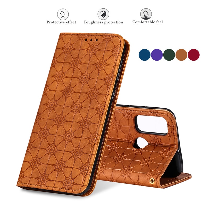 PSmart(2020) etui skórzane na Coque Huawei P Smart 2020 skórzane etui magnetyczne do Huawei P Smart Z 2019 3D Emboss obudowa telefonu