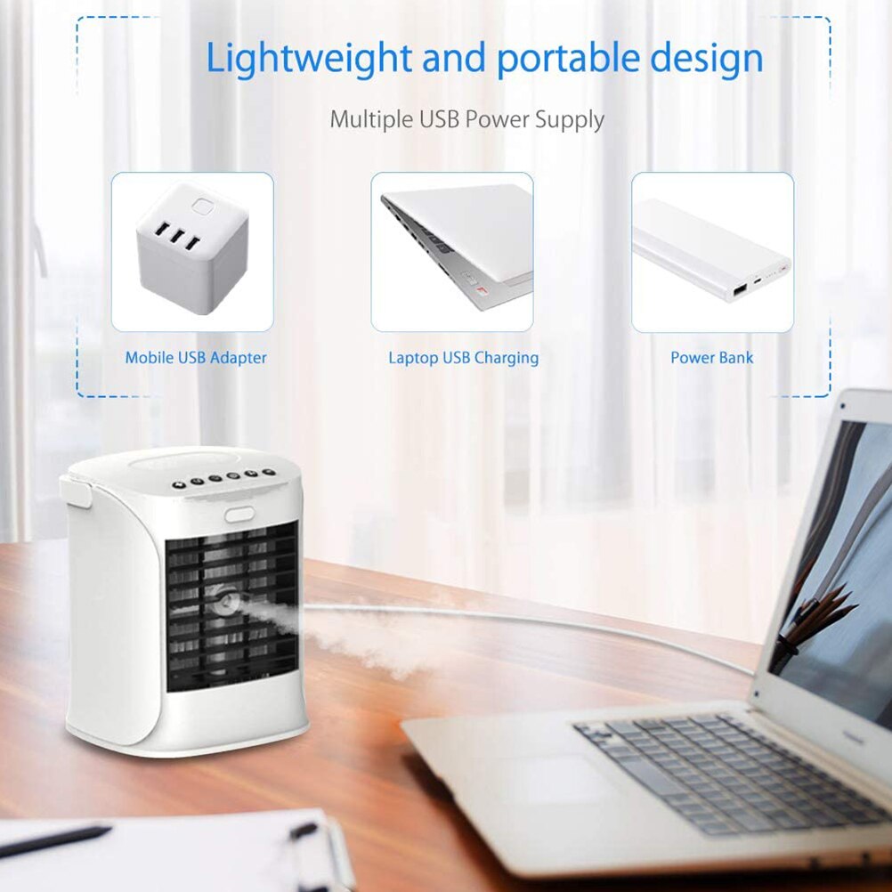 3 in 1 multifunctional Air Conditioner Fan Air Cooler With Water Tanks Home Desktop Mini Fans USB Charging Air Conditioning Fan