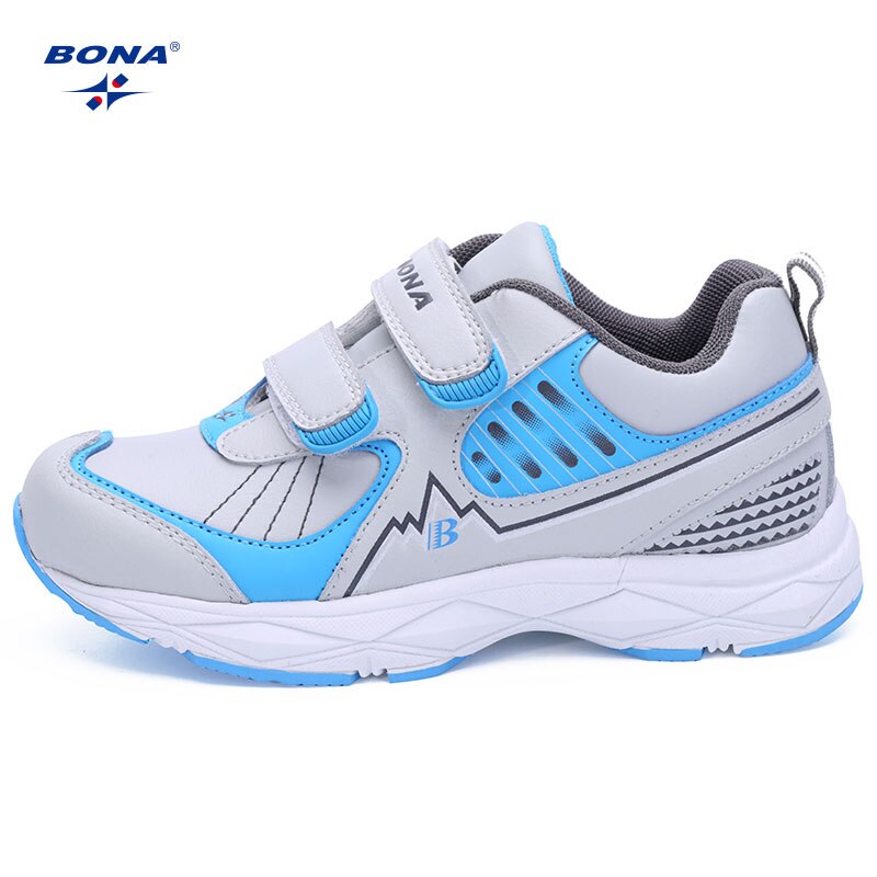 BONA – baskets à crochet et boucle pour garçons, chaussures de marche confortables pour enfants, Style à la , rapide et gratuite: Light gray / 4.5