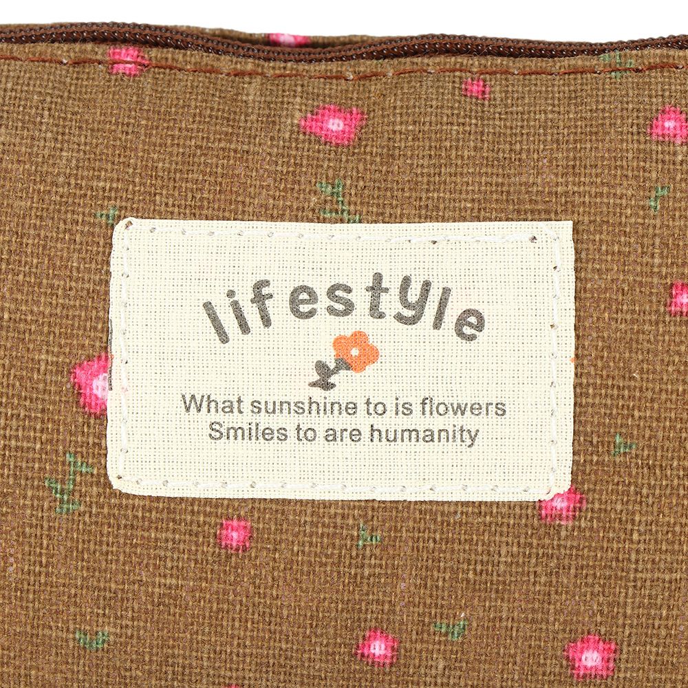 Pen Bags Pencil Box Stationery Bag Lovely Canvas Pastoral Floral Pencil Case