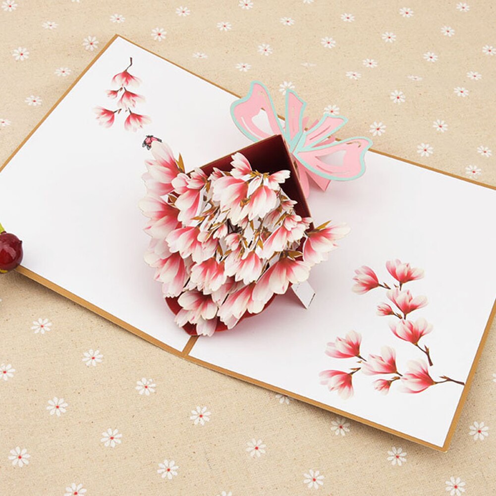 3D Pop Up Cards Flower Bouquet Greeting Card Anniversary Mothers Day Valentine Birthday Christmas Cards For Mom Sympathy