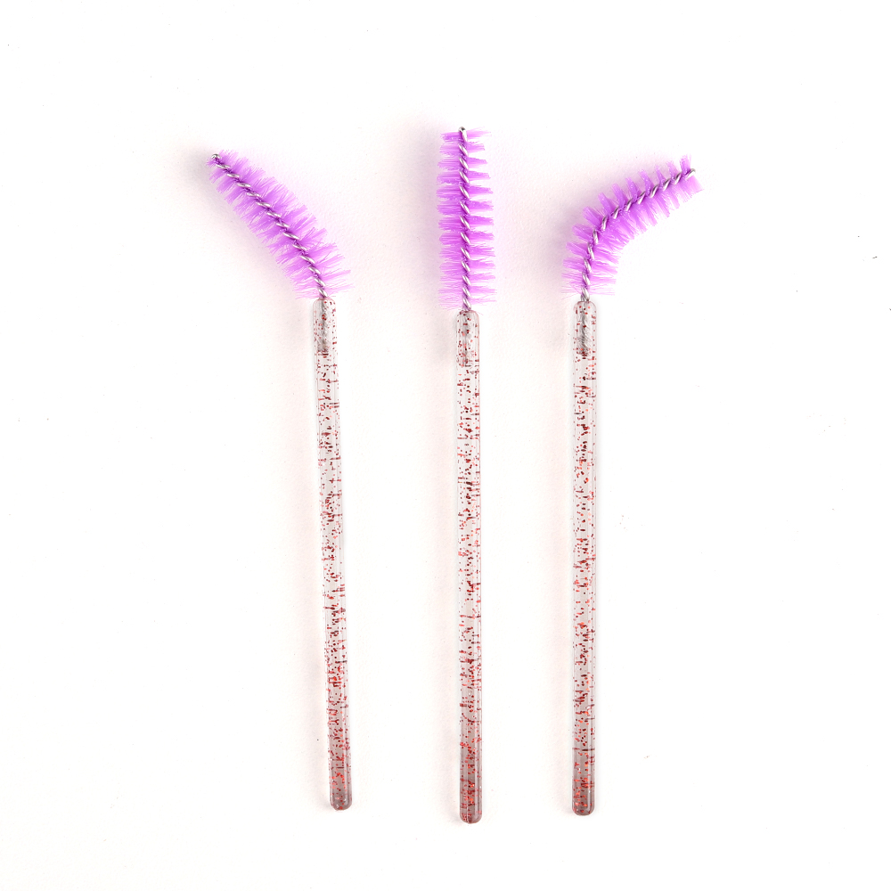 50 Uds. De cepillos desechables para extensión de pestañas, cepillo para cejas de cristal, varita para rímel, pestañas, juego de herramientas cosméticas, maquillaje de belleza
