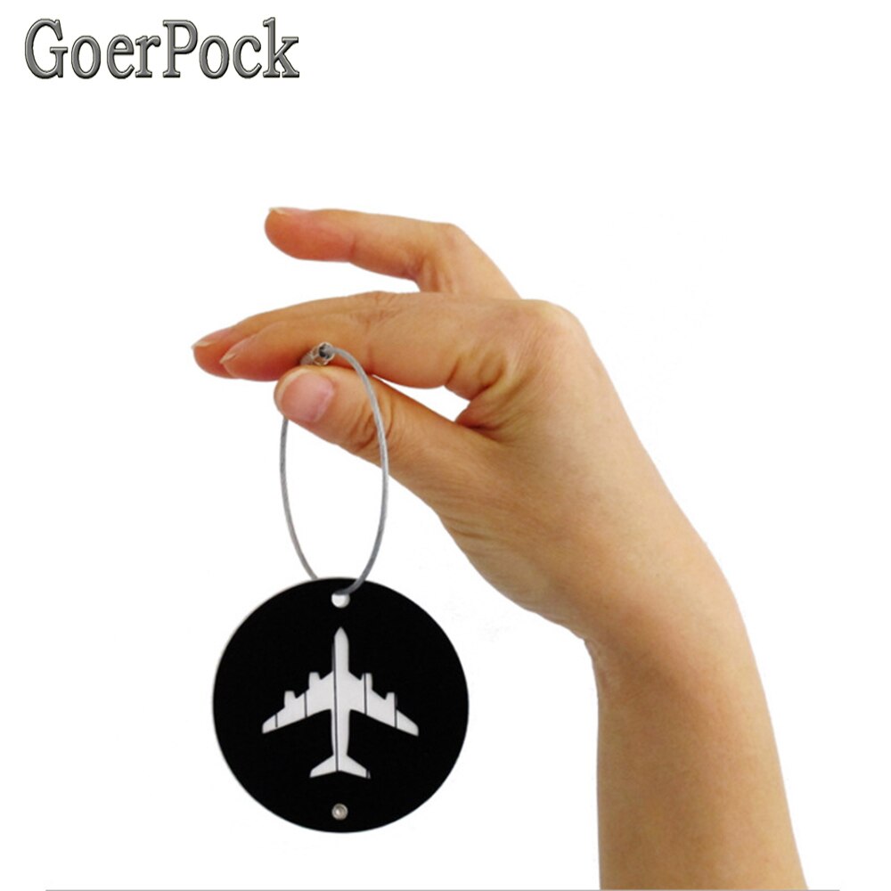 Accessoires de voyage pour bagages et sacs, classique, nouveauté à la , caoutchouc, en Aluminium, sangles d'étiquette, valise, étiquette de bagage, directe