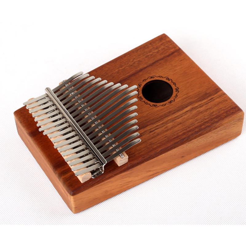 Instrumento Musical con martillo de afinación de 17 teclas de gran de madera de Acacia, luminosidad y portabilidad de Piano, sin espacio