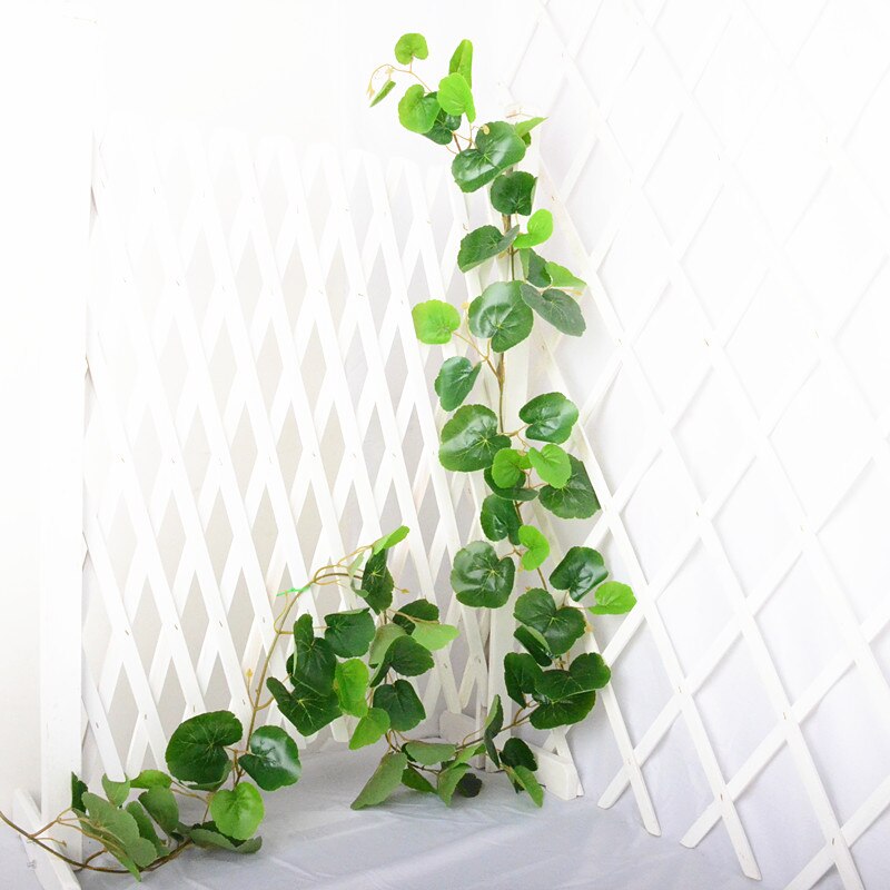 1 Pcs Green Flower Vine Sweet Potato Vine Green Leaf Vine Artificial Flower Air Conditioning Loft Fence Winding Green Leaf