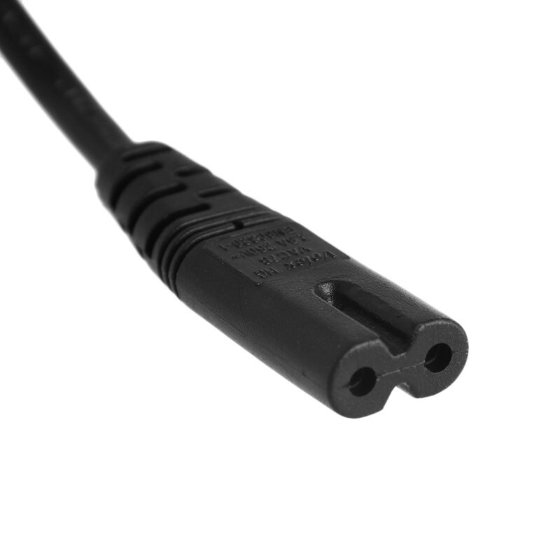 Cable de alimentación de CA de 2 pines, conector corto C7 a europeo, 1,5 M, 5 pies, Figura 8