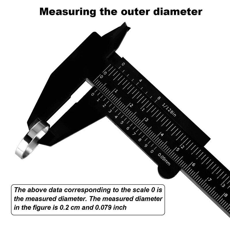 10 Pieces 150 mm Mini Plastic Caliper Vernier Caliper Double Scale Sliding Gauge Measuring Tool for Student Office