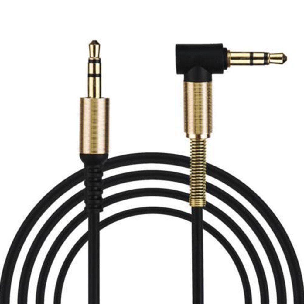 Audio Kabel Gold Plating 3.5mm Male naar Male Car Aux Auxiliary Jack Stereo Audio Kabel voor Telefoon MP3: Black