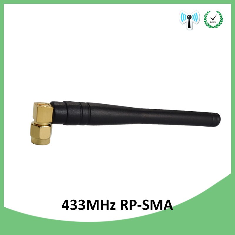 433MHz antenna 3dbi RP-SMA Connector 433 mhz antena rubber 433m antenne for wireless watermeter Gasmeter Lorawan Emeter