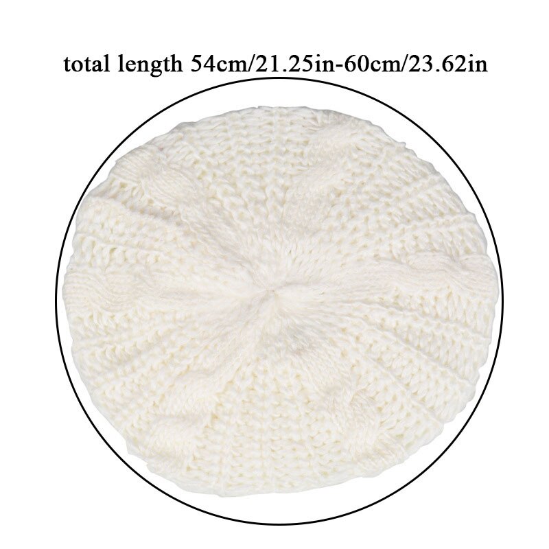 Classic Wool Hat Twisted Ball Beret Caps Big Bud Casual Caps Soild Color Trend Ladies Cap Winter Warm Knitted Hat